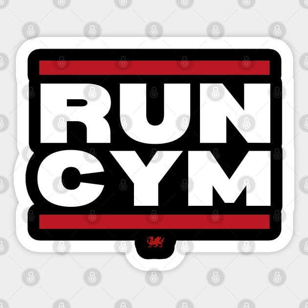 RUN CYM, Cymru Wales supporter Sticker by Teessential